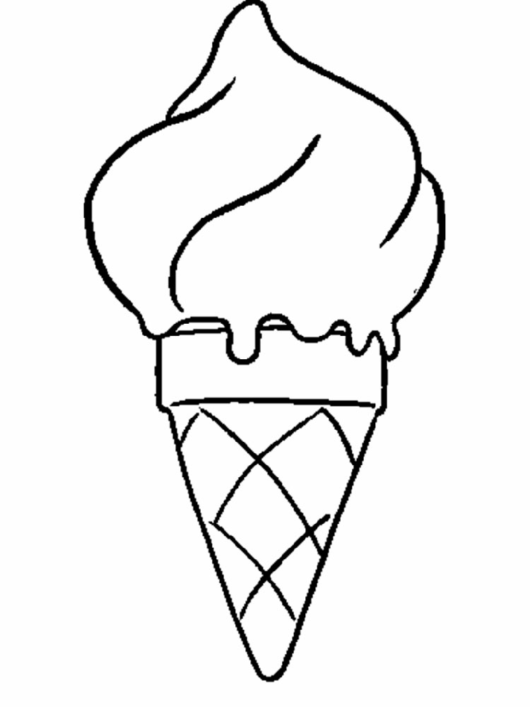 Мороженое Раскраска Для Детей Распечатать